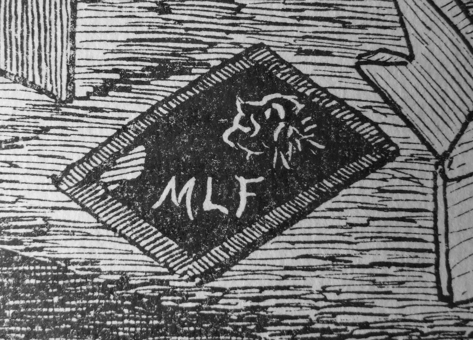 signed as MLF with apparent self-portrait