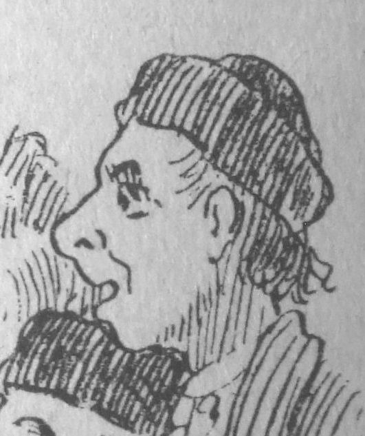 apparent self-portrait in crowd scene